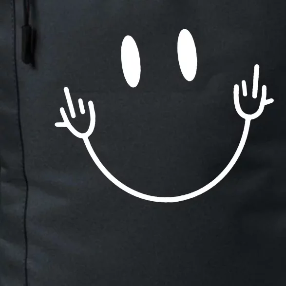 Funny Smiley Middle Finger Smile Face Daily Commute Backpack