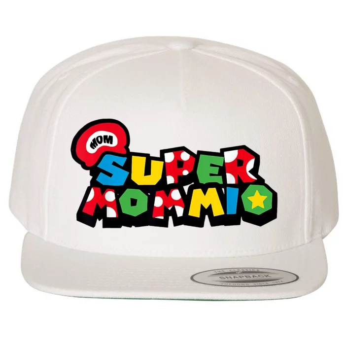 Funny Super Mommio Mother's Day Gamer Wool Snapback Cap