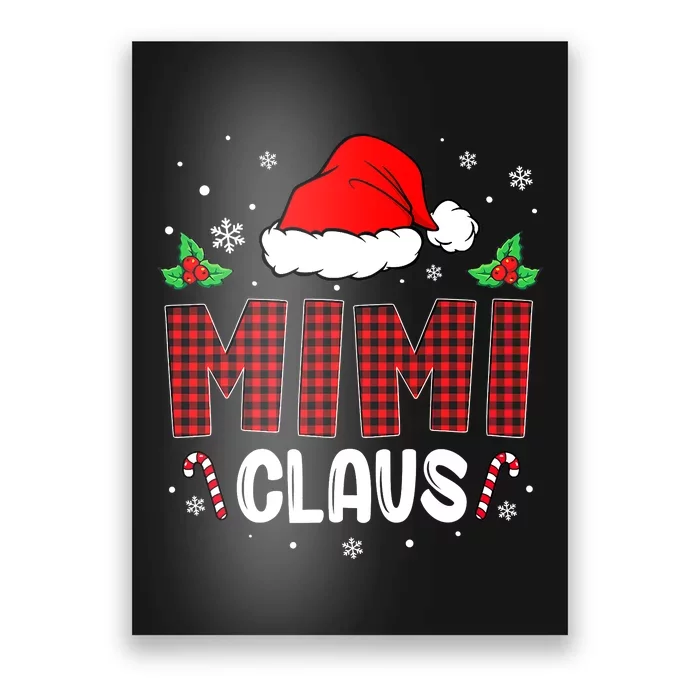 Funny Santa Mimi Claus Christmas Matching Family Poster