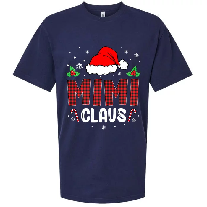 Funny Santa Mimi Claus Christmas Matching Family Sueded Cloud Jersey T-Shirt