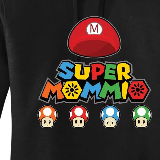 Funny Super Mommio Mothers Day Gamer Women's Pullover Hoodie