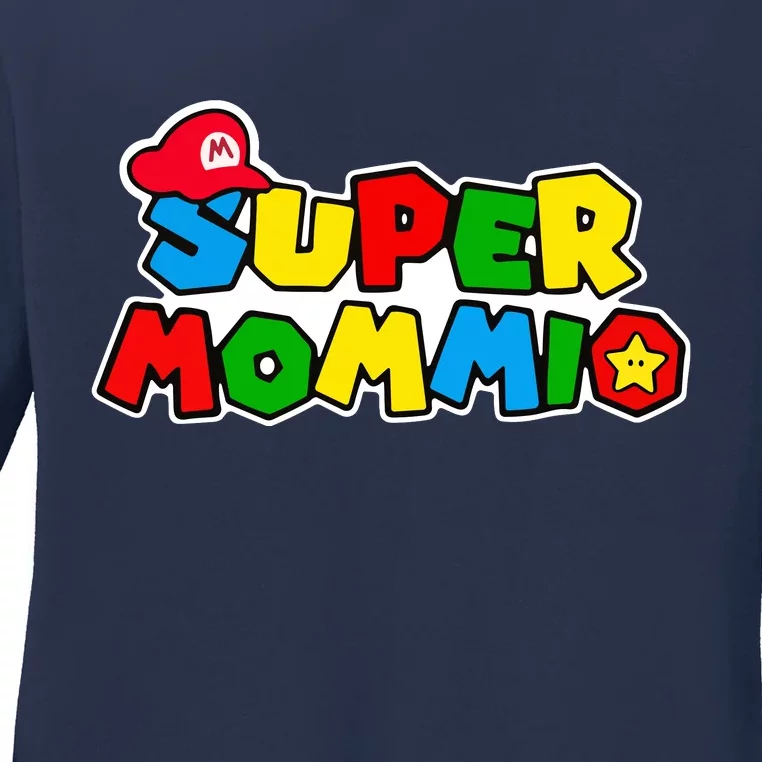 Funny Super Mommio Mother's Day Ladies Long Sleeve Shirt