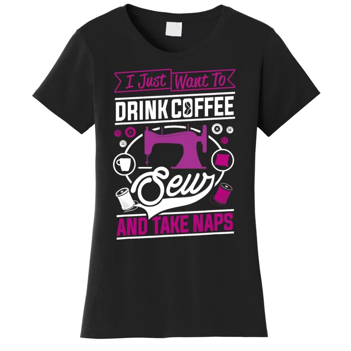 Funny Sewing Machine Sewing Fabric Gift Women's T-Shirt