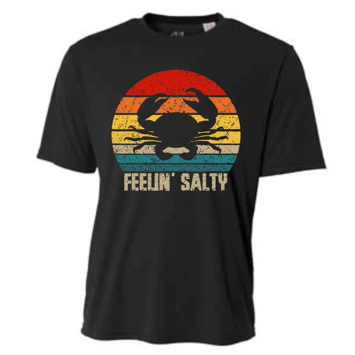 Feelin Salty Maryland Crab Sunset Graphic Cooling Performance Crew T-Shirt