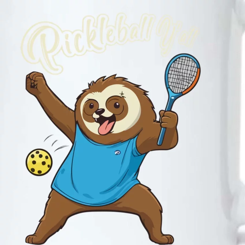 Funny Sloth Mode Pickleball Player Gift Black Color Changing Mug