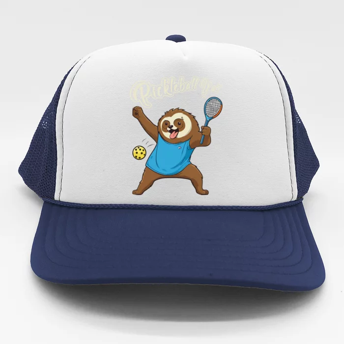 Funny Sloth Mode Pickleball Player Gift Trucker Hat