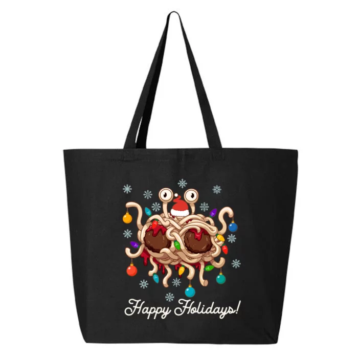 Flying Spaghetti Monster Fsm Christmas Happy Holidays 25L Jumbo Tote