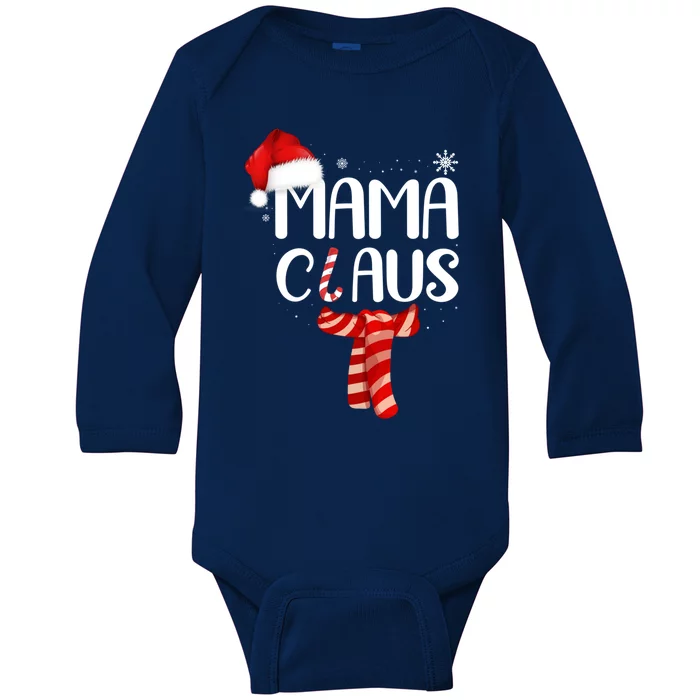 Funny Santa Mama Claus Christmas Family Matching Pajama Gift Baby Long Sleeve Bodysuit