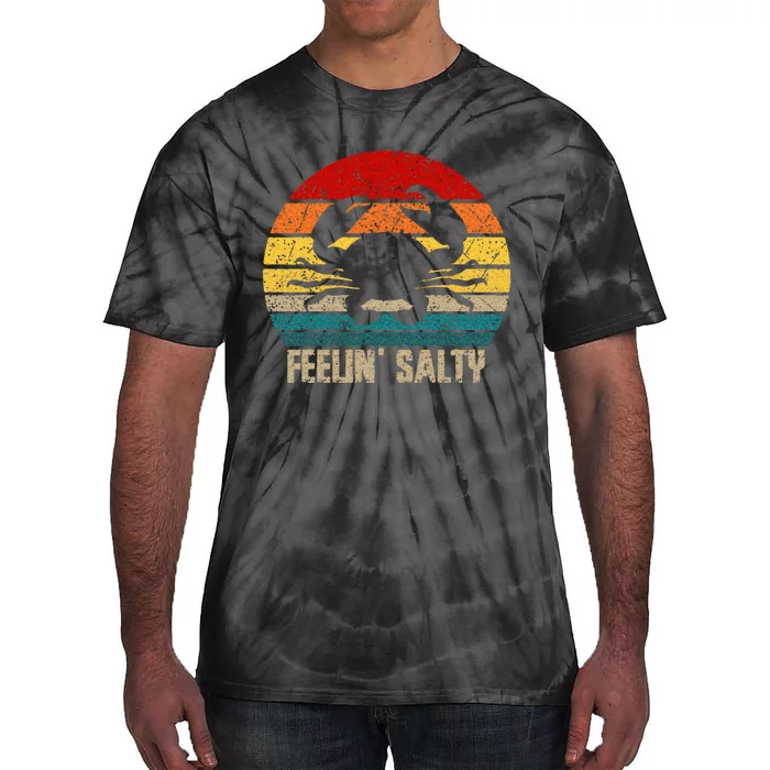 Feelin Salty Maryland Crab Sunset Graphic Tie-Dye T-Shirt