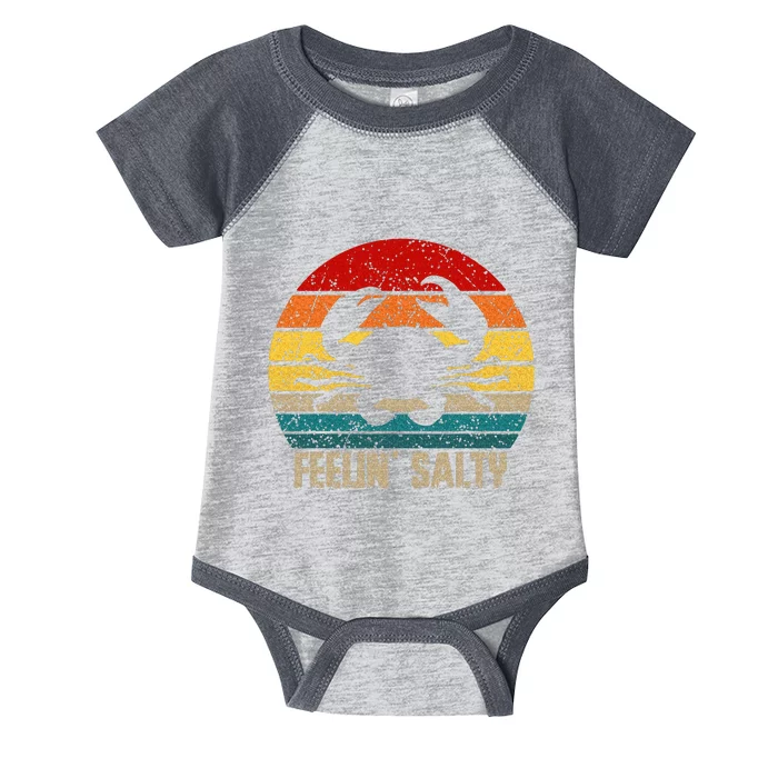 Feelin Salty Maryland Crab Sunset Graphic Infant Baby Jersey Bodysuit