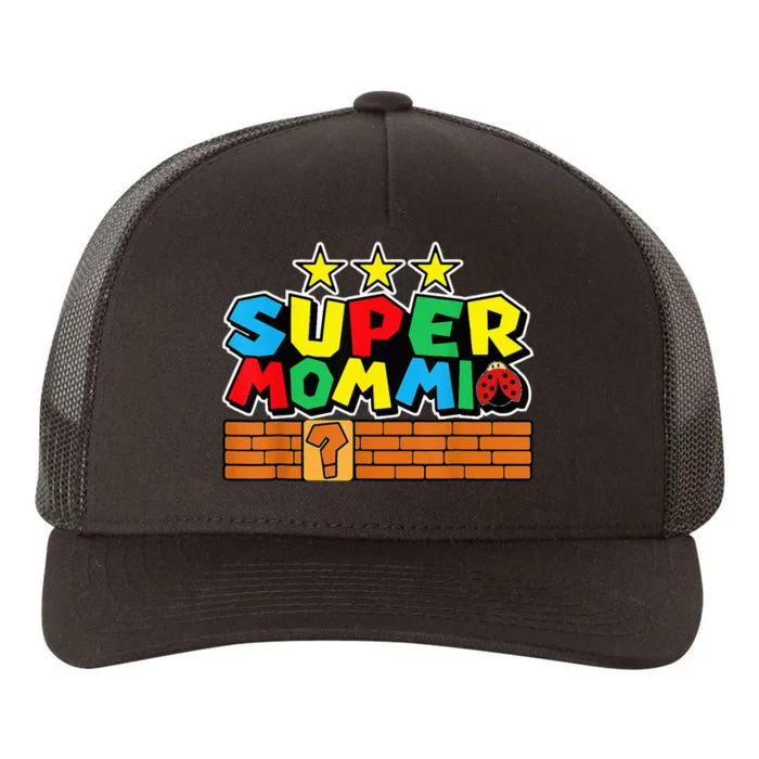 Funny Super Mommio Video Game Lover Mothers Day Yupoong Adult 5-Panel Trucker Hat