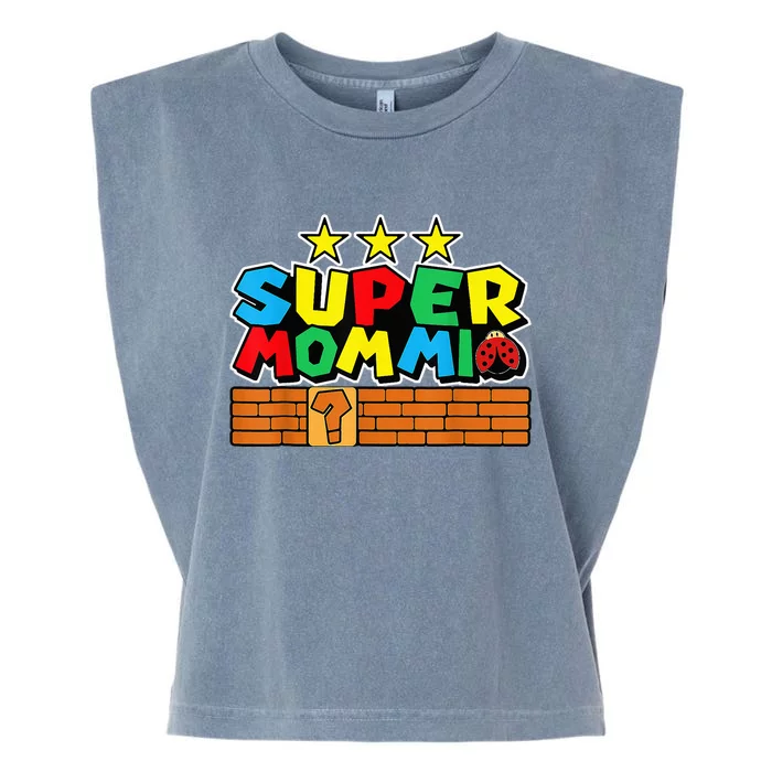 Funny Super Mommio Video Game Lover Mothers Day Garment-Dyed Women's Muscle Tee