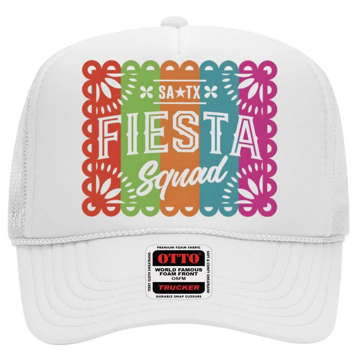 Fiesta Squad Mexico Party High Crown Mesh Trucker Hat