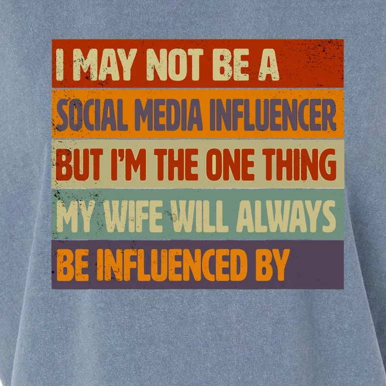 Funny Social Media Influencer Love Husband Internet Garment-Dyed Women's Muscle Tee