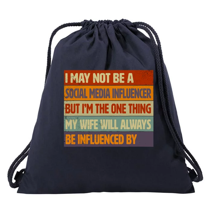 Funny Social Media Influencer Love Husband Internet Drawstring Bag