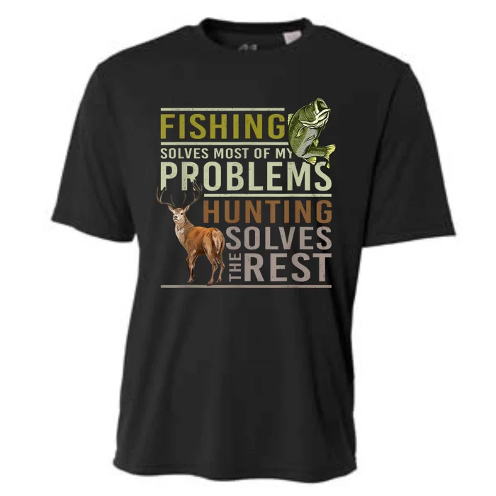 Fishing Solves Most Of My Problems Hunting Cooling Performance Crew T-Shirt