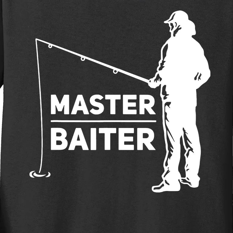 Funny Fishing Fisherman - Master Baiter Long Sleeve Black 