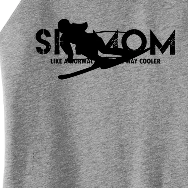 Funny Ski Mom Wintersport Skier Mommy Cool Skiing Mom Gift Women’s Perfect Tri Rocker Tank