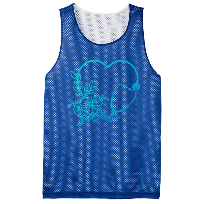 Floral Stethoscope Medical Instruts Health Workers Gift Mesh Reversible Basketball Jersey Tank