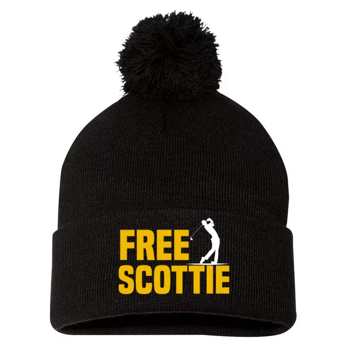 Free Scottie Mugshot Pom Pom 12in Knit Beanie