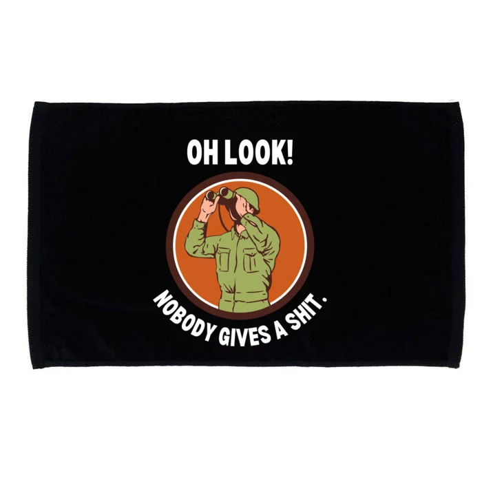 Funny Sarcastic Men Says Oh Look Nobody Gives A Shit Funny Novelty Sayings Microfiber Hand Towel