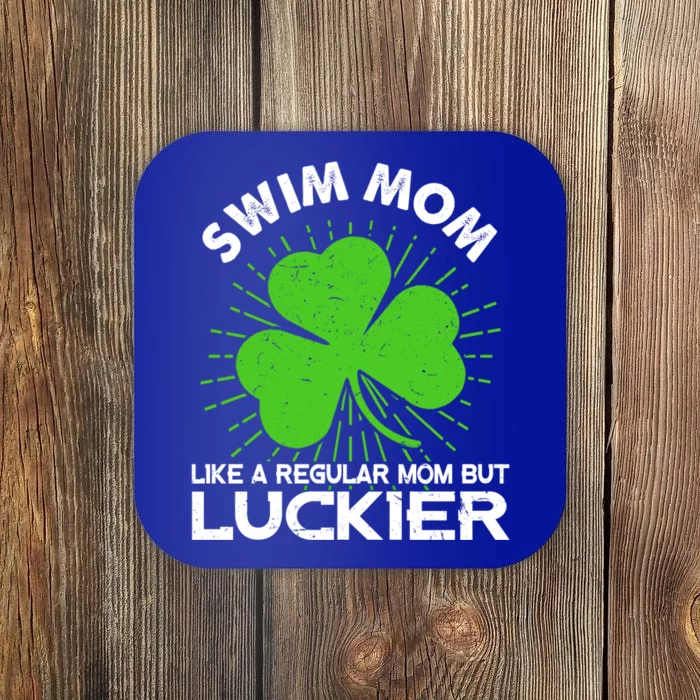 Funny Swim Mom St Patrick's Day Lucky Irish Mama Gift Great Gift Coaster