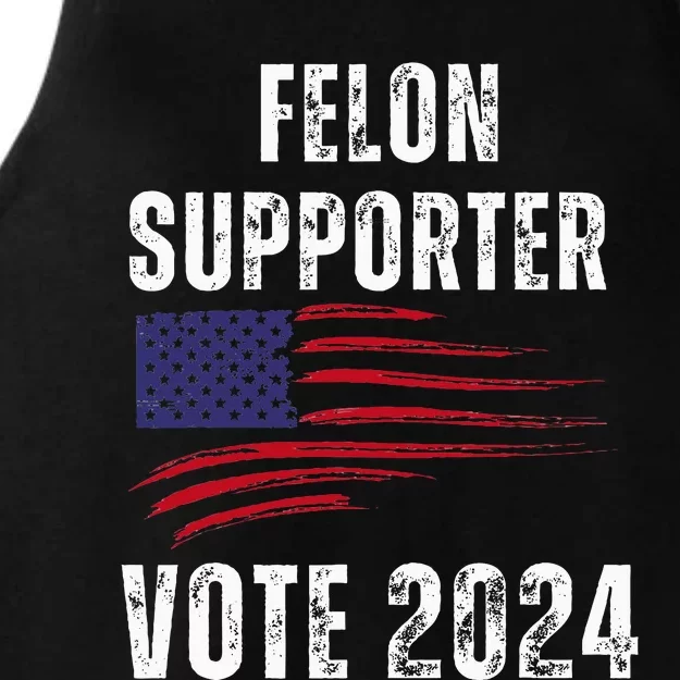 Felon Supporter Meme Voting Humor Make Your Vote Count Ladies Tri-Blend Wicking Tank