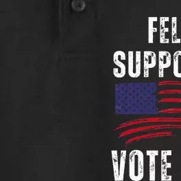 Felon Supporter Meme Voting Humor Make Your Vote Count Dry Zone Grid Performance Polo