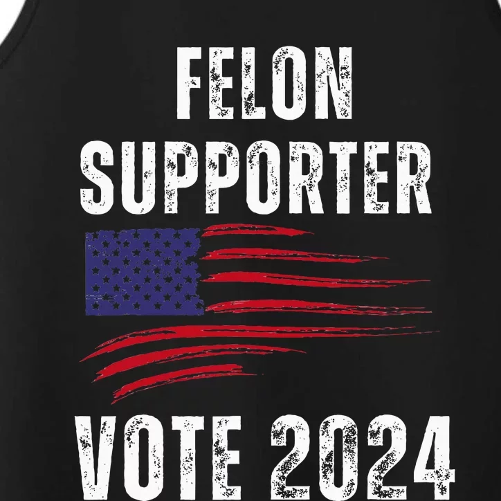 Felon Supporter Meme Voting Humor Make Your Vote Count Performance Tank