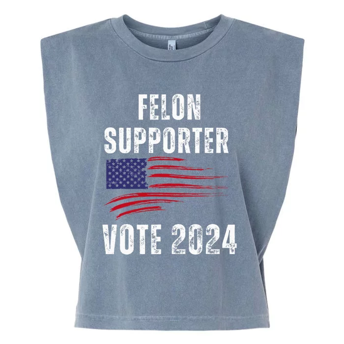 Felon Supporter Meme Voting Humor Make Your Vote Count Garment-Dyed Women's Muscle Tee