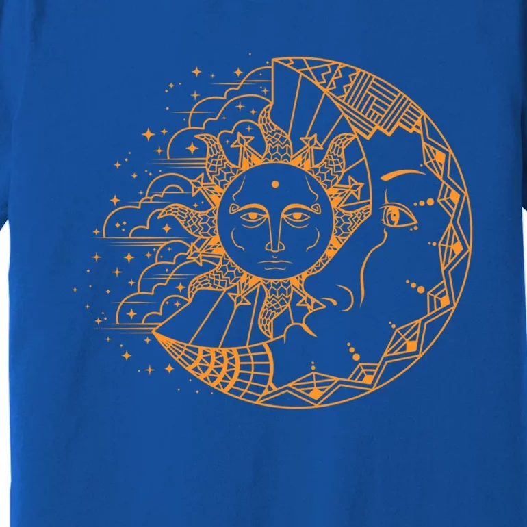 Funny Sun Moon Astrology Astronomer Astronomy Gift Great Gift Premium T-Shirt