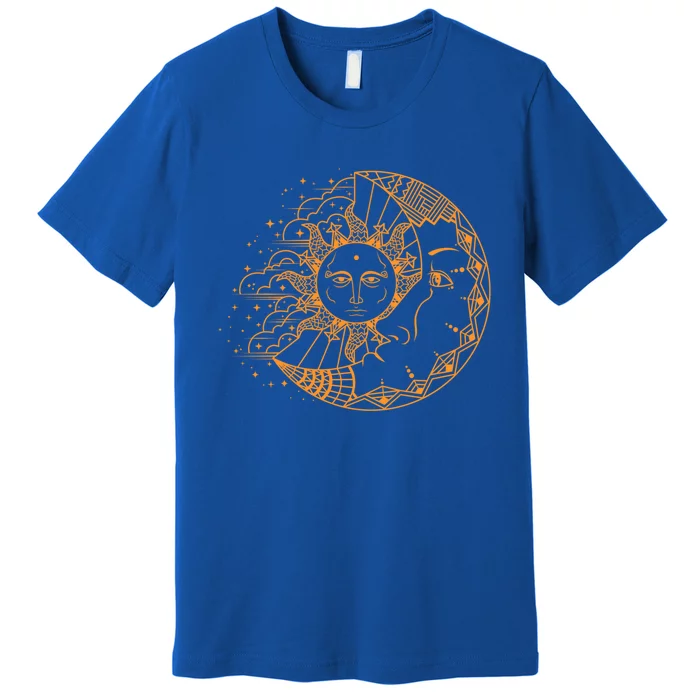 Funny Sun Moon Astrology Astronomer Astronomy Gift Great Gift Premium T-Shirt