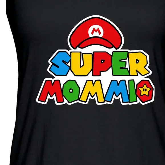 Funny Super Mommio Mother's Day Ladies Essential Flowy Tank