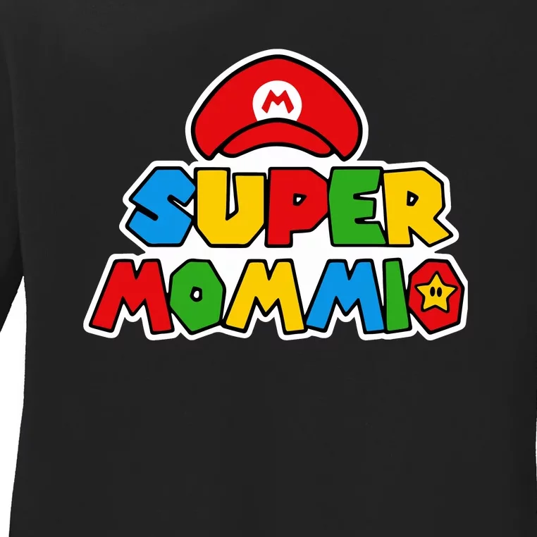 Funny Super Mommio Mother's Day Ladies Long Sleeve Shirt