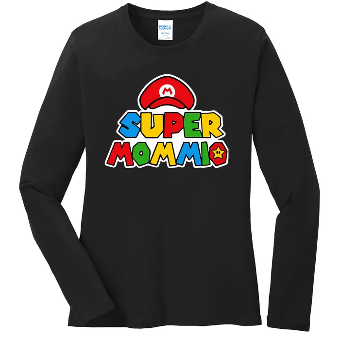 Funny Super Mommio Mother's Day Ladies Long Sleeve Shirt