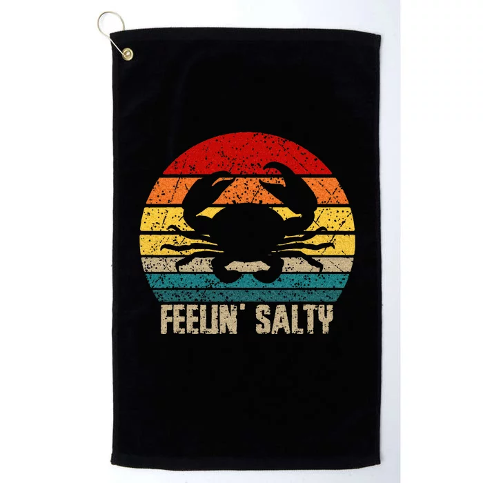 Feelin Salty Maryland Crab Sunset Graphic Platinum Collection Golf Towel