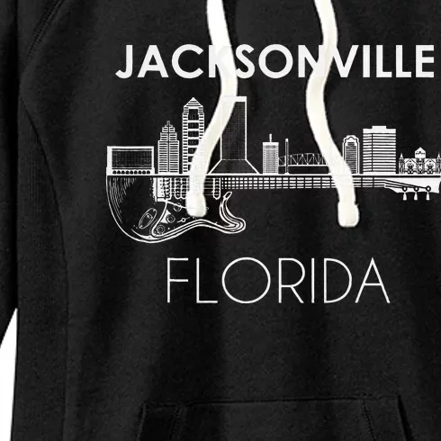 Florida Souvenir Music Guitar Souvenir Jacksonville Women's Fleece Hoodie