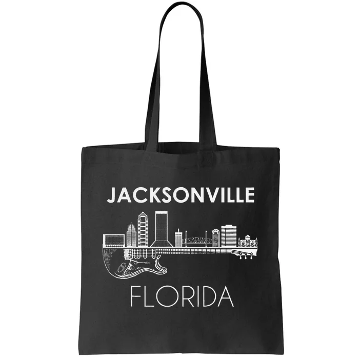 Florida Souvenir Music Guitar Souvenir Jacksonville Tote Bag