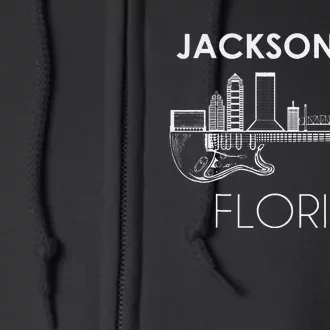 Florida Souvenir Music Guitar Souvenir Jacksonville Full Zip Hoodie