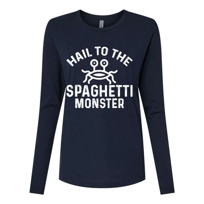 Flying Spaghetti Monster Fsm Hail To The Spaghetti Monster Womens Cotton Relaxed Long Sleeve T-Shirt