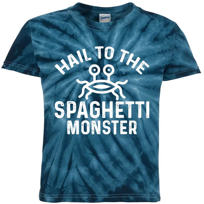 Flying Spaghetti Monster Fsm Hail To The Spaghetti Monster Kids Tie-Dye T-Shirt