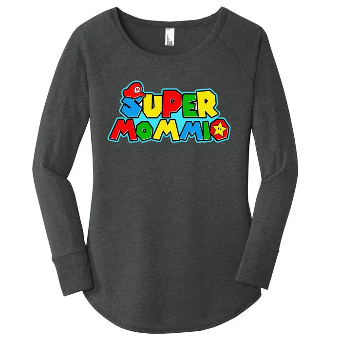 Funny Super Mommio MotherS Day Gamer Gift Women's Perfect Tri Tunic Long Sleeve Shirt