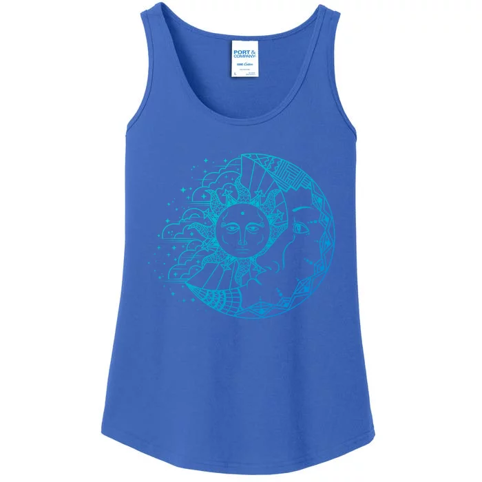 Funny Sun Moon Astrology Astronomer Astronomy Gift Ladies Essential Tank