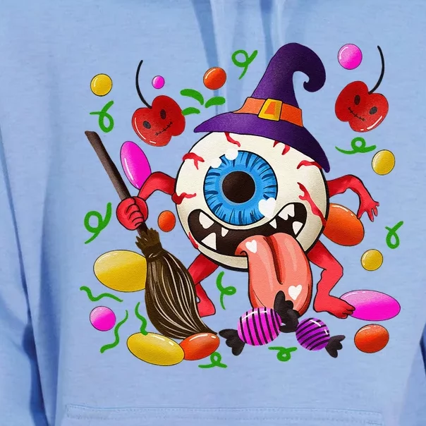 Funny Scary Monster Eyeball Face Halloween Unisex Surf Hoodie