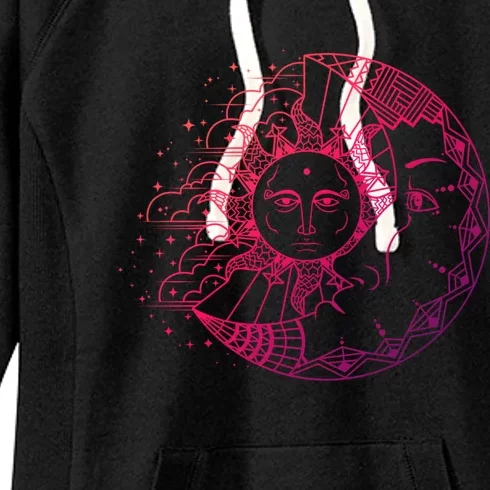 Funny Sun Moon Astrology Astronomer Astronomy Gift Women's Fleece Hoodie