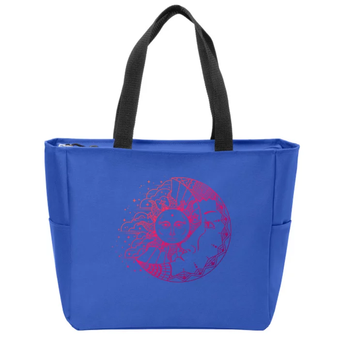 Funny Sun Moon Astrology Astronomer Astronomy Gift Zip Tote Bag