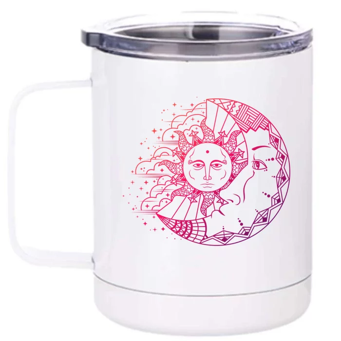 Funny Sun Moon Astrology Astronomer Astronomy Gift Front & Back 12oz Stainless Steel Tumbler Cup