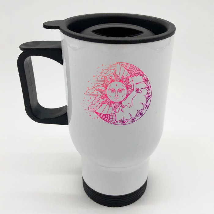 Funny Sun Moon Astrology Astronomer Astronomy Gift Front & Back Stainless Steel Travel Mug