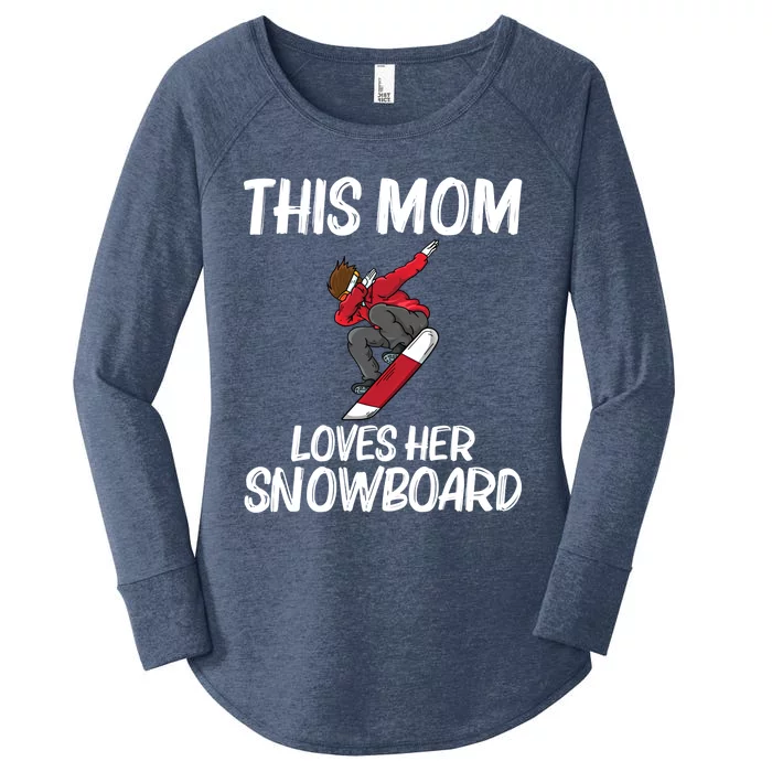 Funny Snowboarding Mom Mother Skier Snowboard Snowboarder Gift Women's Perfect Tri Tunic Long Sleeve Shirt