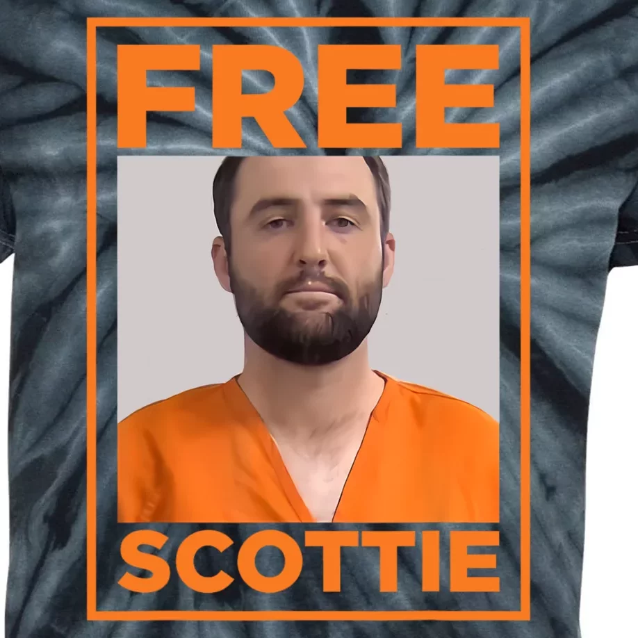 Free Scottie Mugshot Kids Tie-Dye T-Shirt